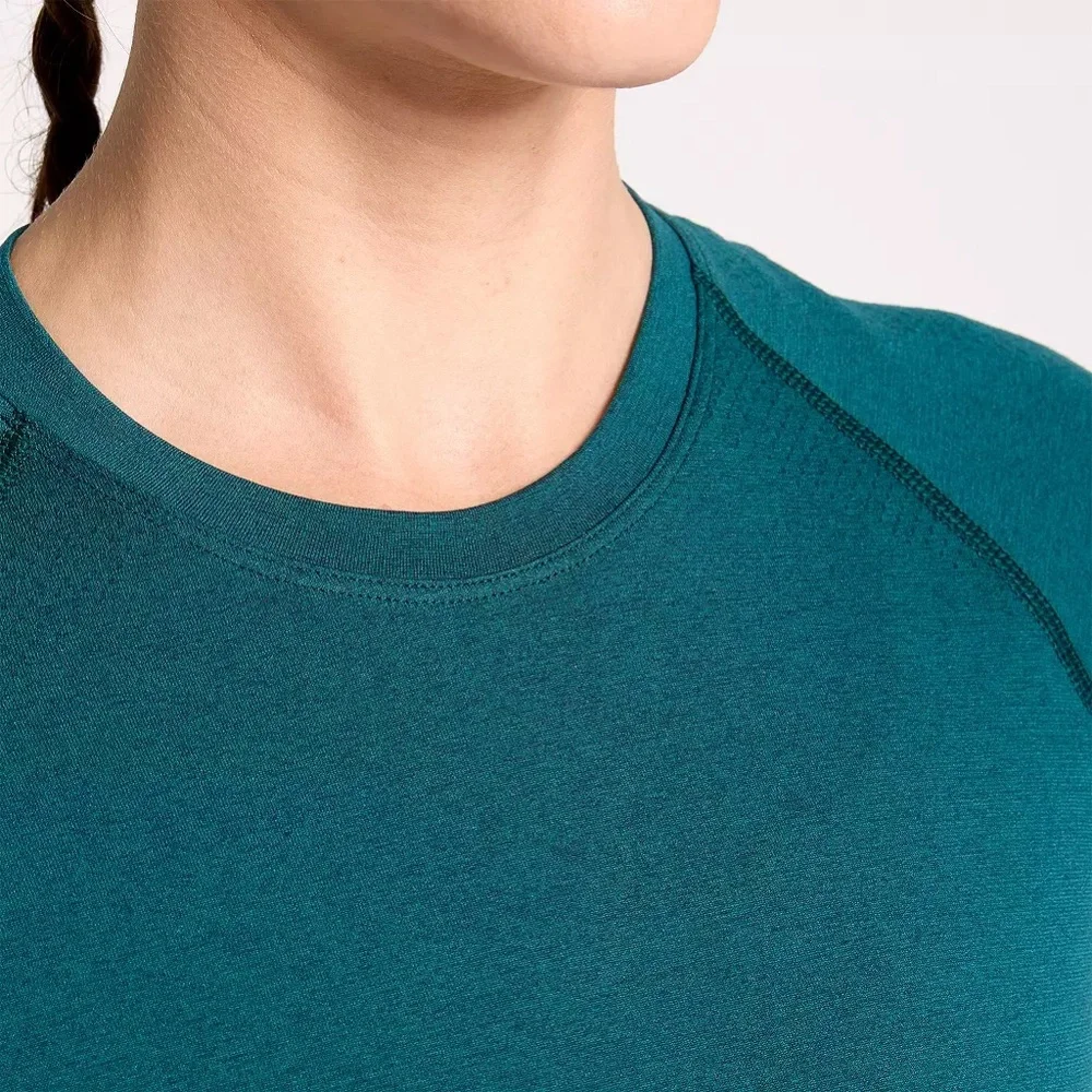 NWT Calia Seamless Tee | Sea Green Space Dye | Size S - Picture 4 of 8